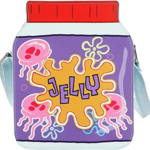 Colorful 12.5" Spongebob Crossbody Bag with Adjustable Strap & Zipper Pocket - Picture 2 of 7
